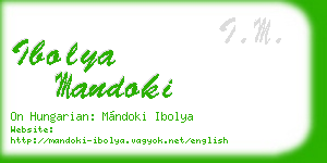 ibolya mandoki business card